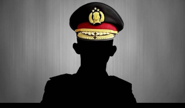 20210415214949 - Mabur.co Silhouette of a person in a formal uniform wearing a peaked cap with an emblem, against a gray background.