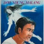 Book cover for 'Tak Putus Dirundung Malang' by S. Takdir Alisjahbana, showing a man's portrait in the foreground and a ghostly woman figure against a blue background.
