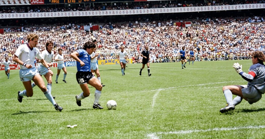 Maradona gliding through England defence by - Mabur.co