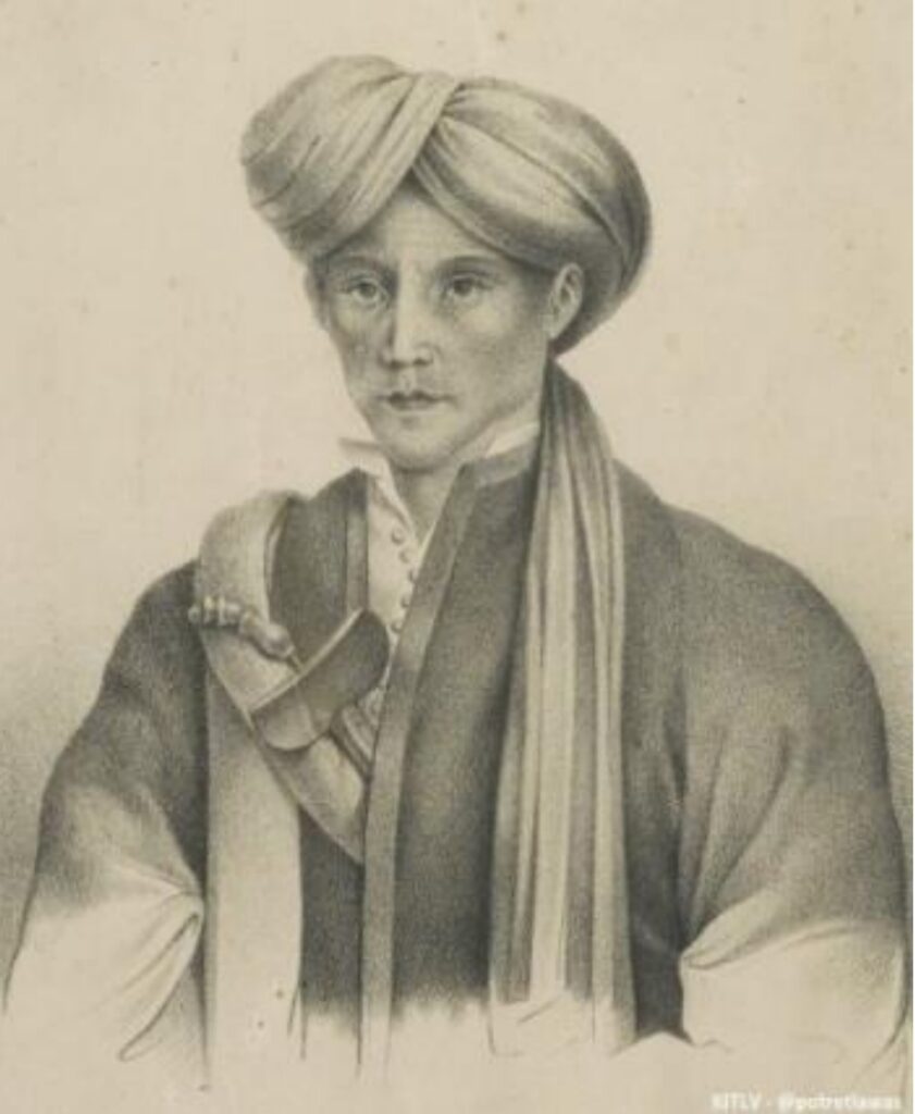 Screenshot_20260721_020937_WPS Office - Mabur.co Monochrome portrait of a person wearing a large turban and layered robe, looking toward the viewer.