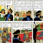 Six-panel comic strip set at an airport. A group of travelers discuss whether they are in Jakarta, then debate calculus and misadventures, ending with a comical explosion and flight of the characters.