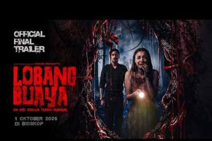 Poster for a horror movie trailer: a man and a woman in a dark forest framed by red, claw-like shapes, with large red title text and 'OFFICIAL FINAL TRAILER' in the upper left.