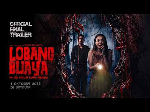 Poster for a horror movie trailer: a man and a woman in a dark forest framed by red, claw-like shapes, with large red title text and 'OFFICIAL FINAL TRAILER' in the upper left.
