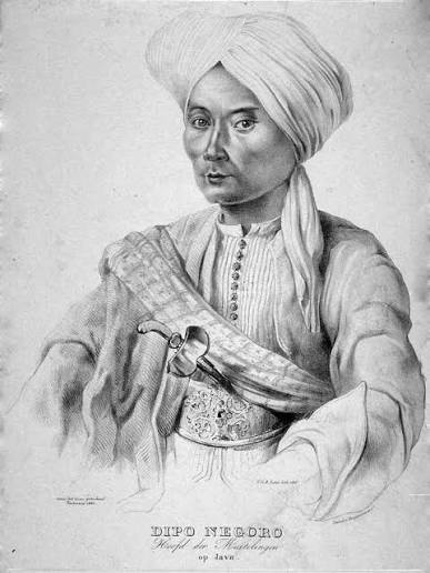 Portrait of a man in a turban and traditional robe, with a ceremonial sword across his chest.