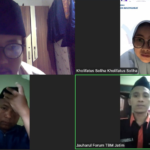 Nine-person video conference grid with each participant in their own tile and muted mic icons visible on some tiles.5d3️