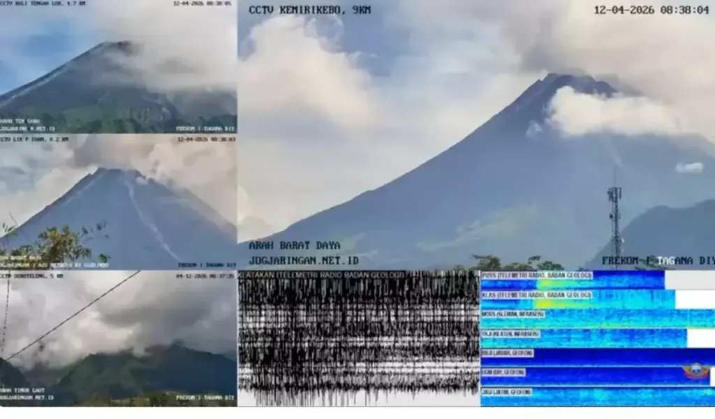 Kembali Tunjukkan Aktivitas Vulkanik, Gunung Merapi Luncurkan Tiga Kali Awan Panas Guguran