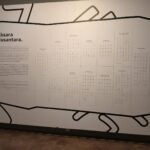 Exhibit panel titled 'Aksara Nusantara' showing a layout of multiple script samples with descriptive text on the left.